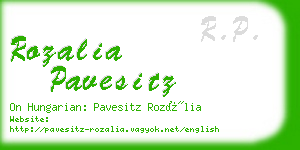 rozalia pavesitz business card